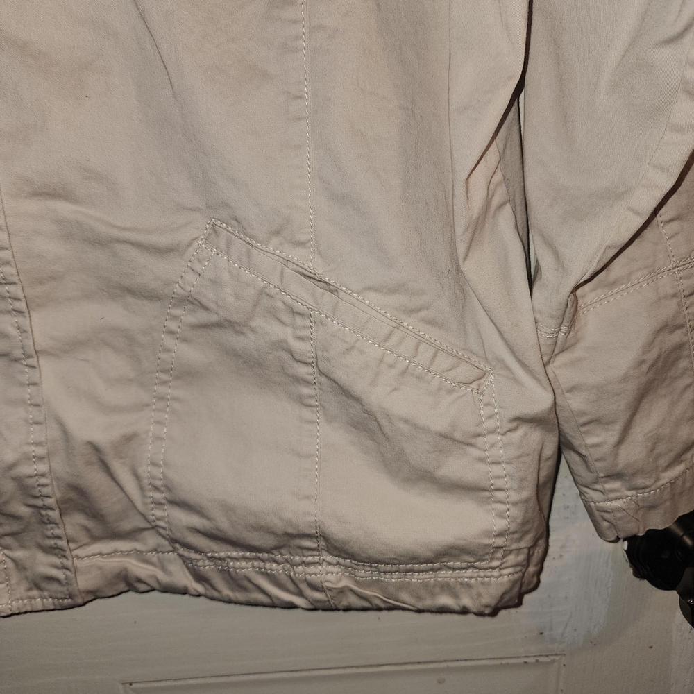 Women's Ac-tiv-ology  Full Zip-Up And Snap Up Jacket Khaki Size XL Pockets - Picture 6 of 10